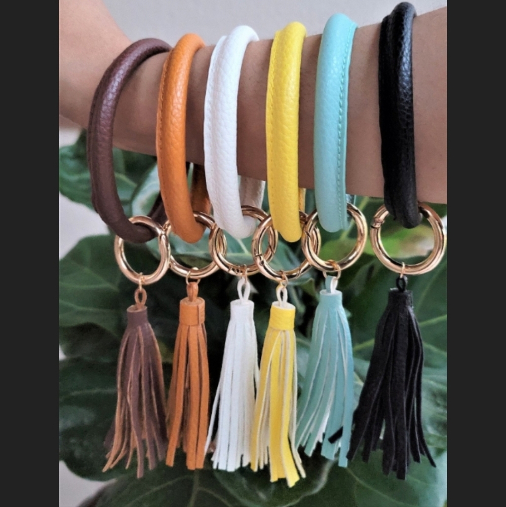 Wristlet Keyrings With Tassel
